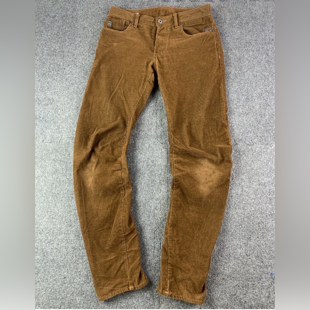 G-Star Raw Arc 3D Slim Mens 100% Cotton Button Fly Corduroy Pants Size 30x30